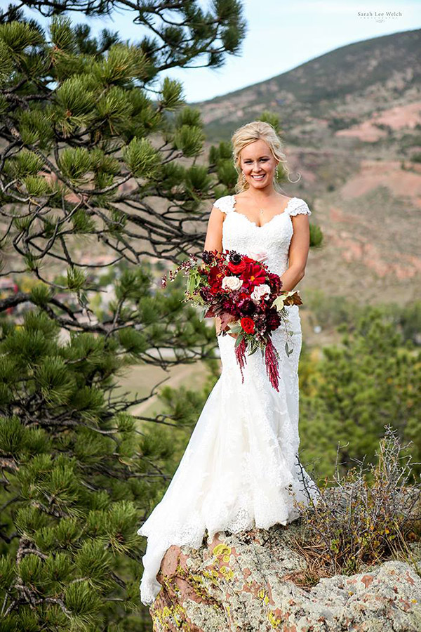 Colorado bride with makeup and updo bridal hairstyle by Beauty on Location Studio of Denver
