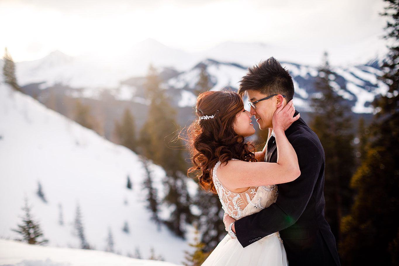 Colorado mountain wedding with makeup and bridal hairstyle by Beauty on Location Studio of Denver